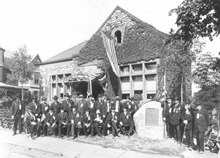 Civil War Veterans at Unveiling of the Lincoln Boulder