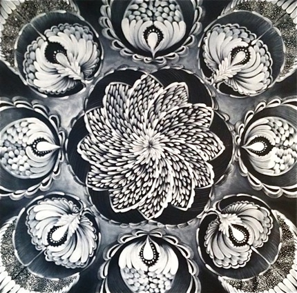 LAI_JG_mandala acrylic on canvas 36x36 (sold)