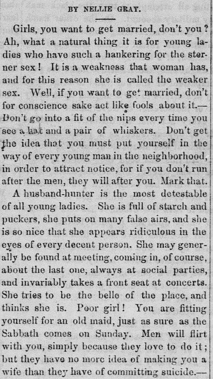 Rockland County Journal, FlirtingWithMen, 7/25/1863