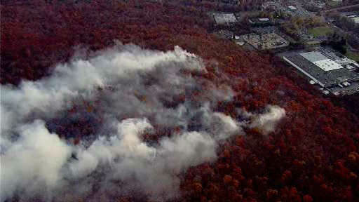 Clausland Mtn Fire, 111/15/2013. Photo Credit: WABC Eyewitness News