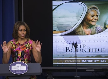 First Lady Michelle Obama and Cicely Tyson