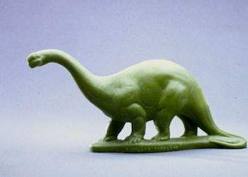 Sinclair Dinoland plastic Brontosaurus,  courtsey of The Childrens Museum of Indianapolis and Wikipedia