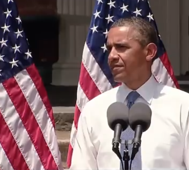 President Barrack Obama speaks at Georgetown University in June 2013