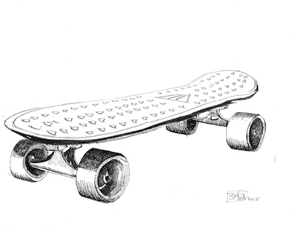 How to Draw a Skateboard  Easy Drawing Tutorial with Ideas for Inspiration   Art by Ro