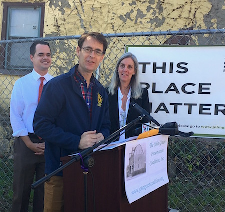 Elected officials who attended the September 15 press conference included Carlucci, Nyack Mayor Jen Laird White, a representative of Congresswoman Nita Lowey and Orangetown Supervisor Andy Stewart, who noted that the town's slogan is "Rich In History." "Historical preservationists are tenacious and daring -- just like the owners of the property that they hope to be preserved," said Stewart.