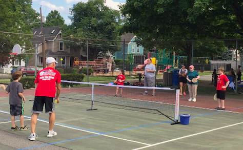 pickleball at the Sn Nyack Franklin St Tennis Court on 7/15/2017