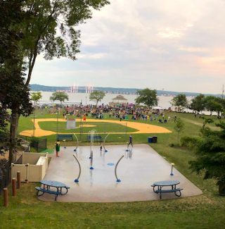 Memorial Park Splash Pad, July 2019. Photo Credit: Dave Zornow