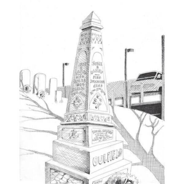 Mount Moor Cemetery, Bill Batson sketch