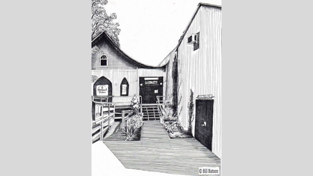 Bill Batson Drawing of Elmwood Playhouse