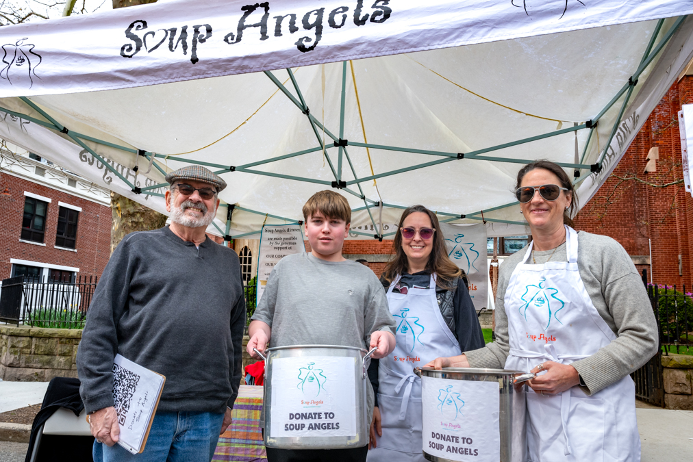 Soup Angels volunteers collect donations at a Nyack Street Fair in 2024. Photo by Andrea B. Swenson.