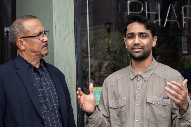 Bill Batson and Karan Kharawala at the 2026 street naming.